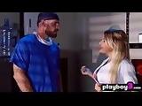 Busty MILF nurse help to his coworker with a nervousness